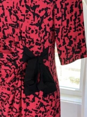 Red and Black Dress, Black Tie, Size 10, Like New!